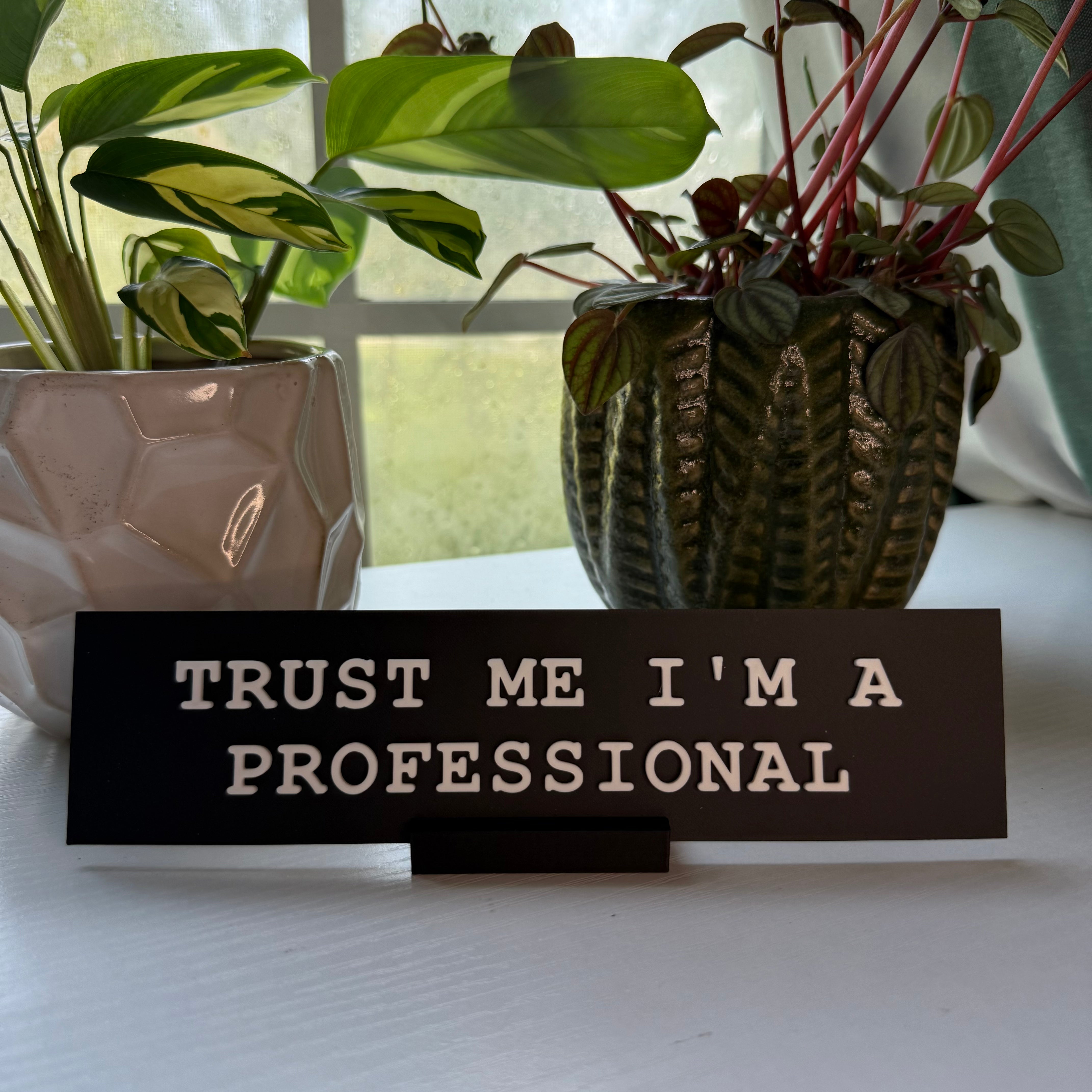 Fucker In Charge Desk Nameplate