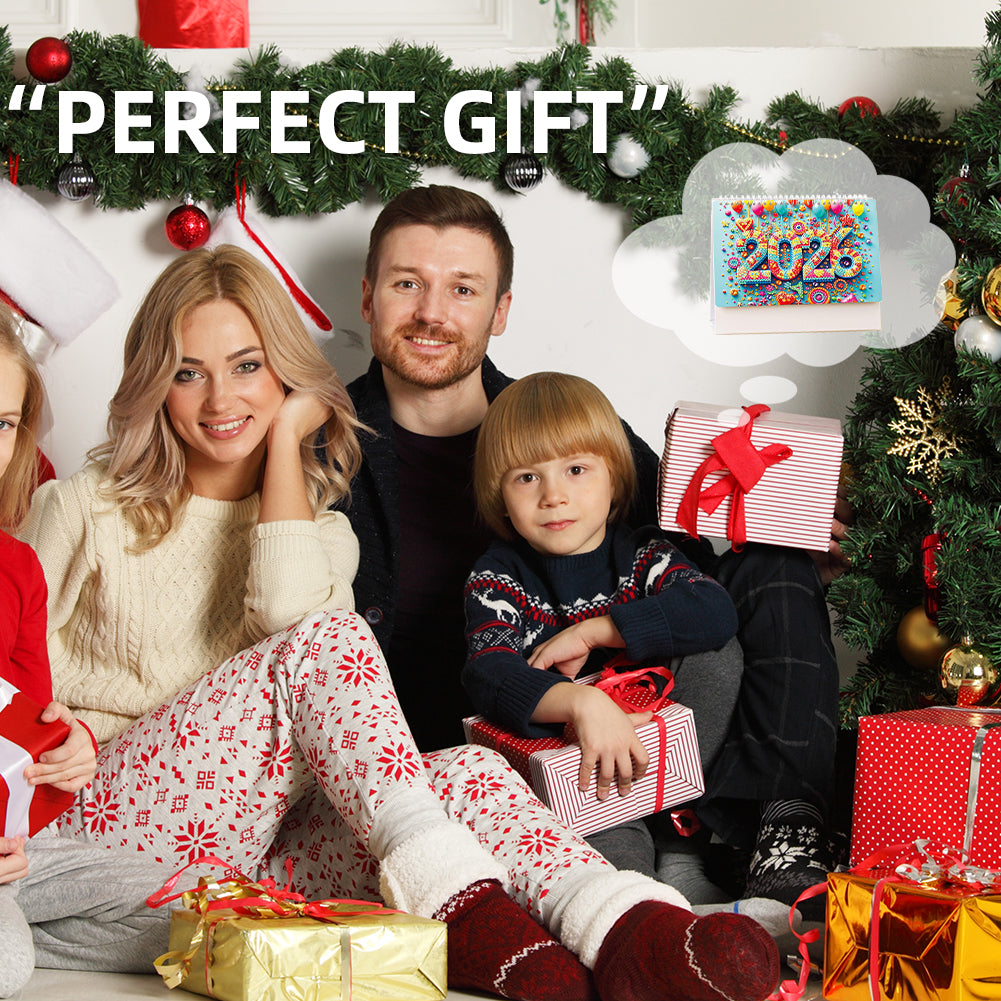 🗓️2026 DIY Special Shape Desktop Diamond Standing Calendar🎁Buy 2 Free Shipping