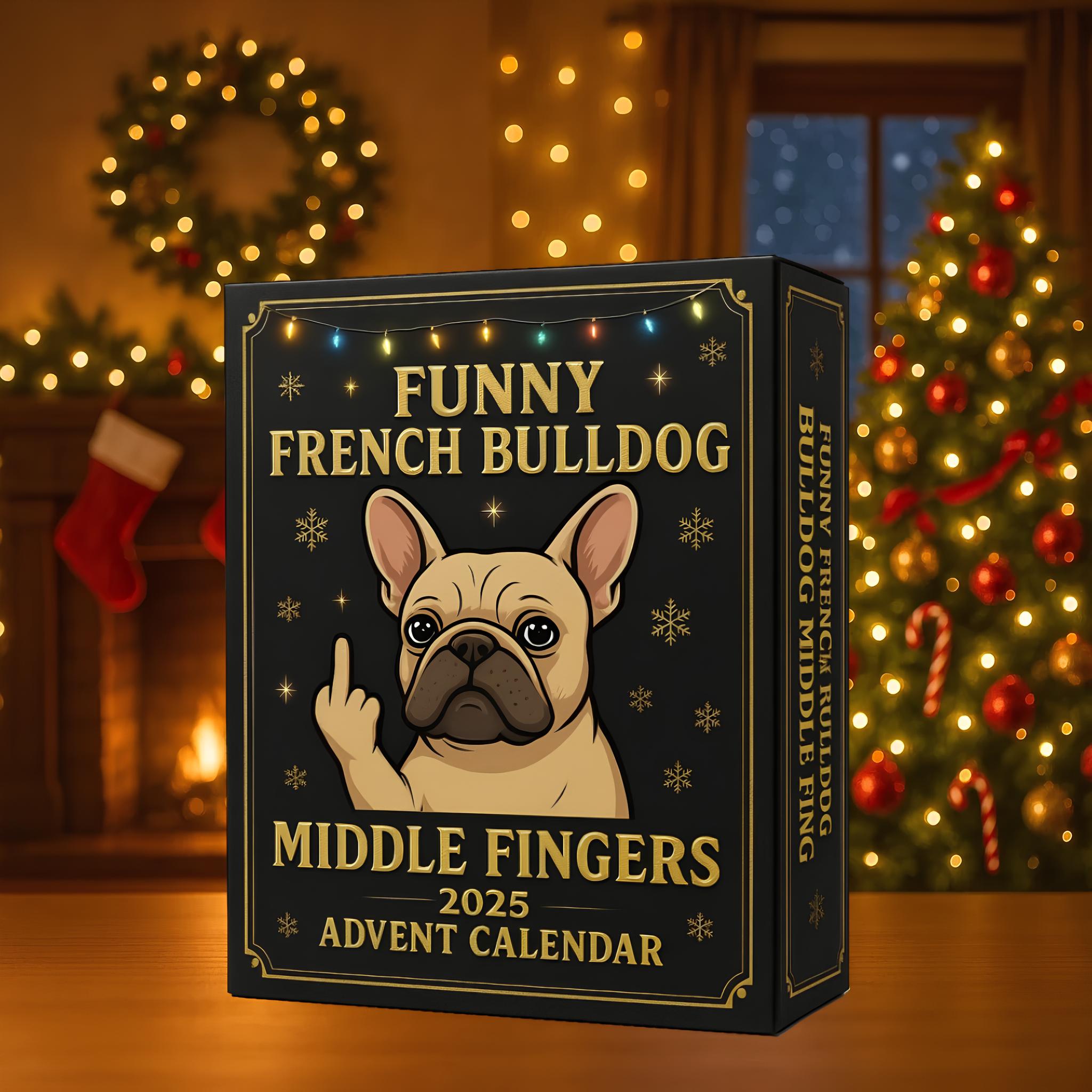 2025 Funny French Bulldog Advent Calendar 