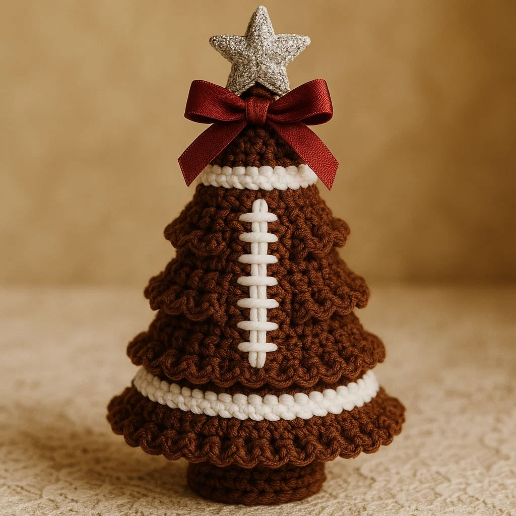 Football Crochet Christmas Tree