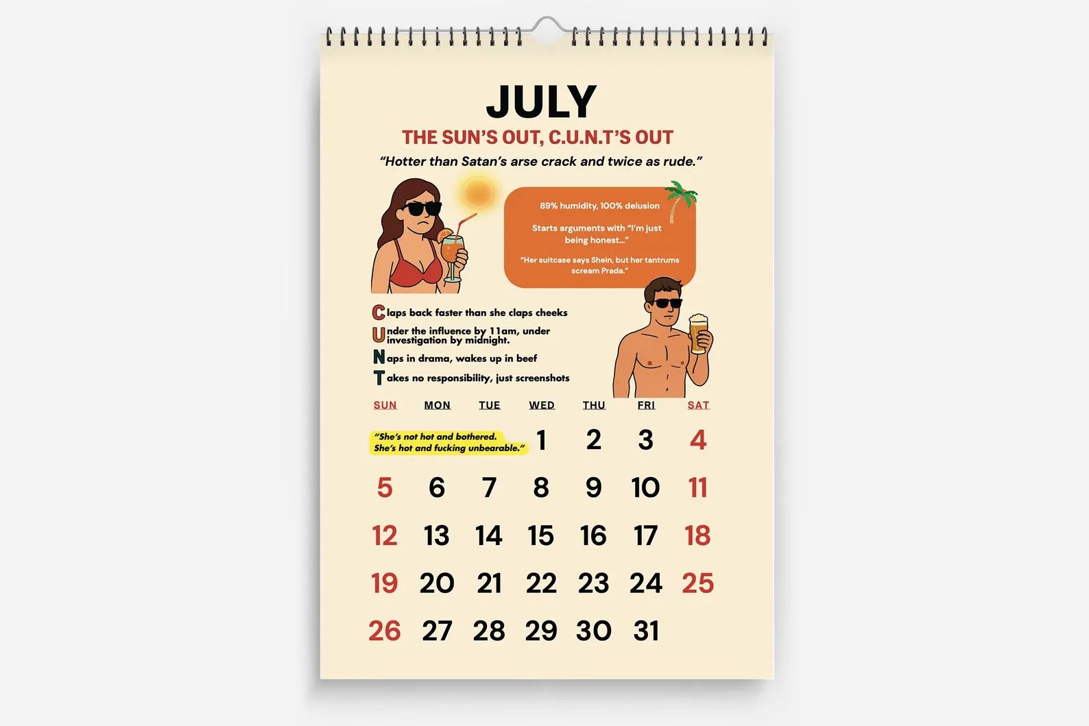 🔥LAST DAY 49% OFF 🔥📅The C.U.N.T. Calendar 2026
