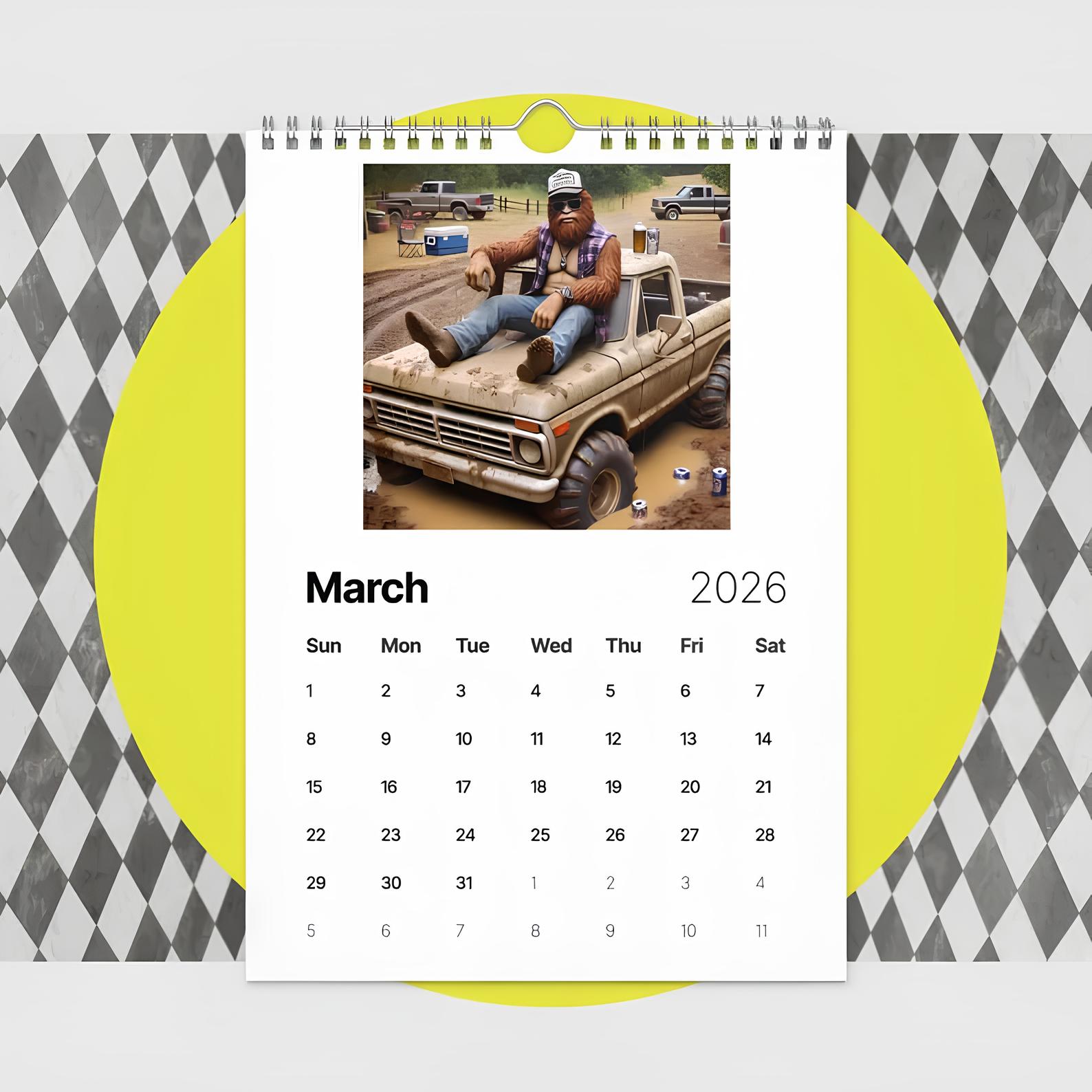 🐵Hillbilly Bigfoot Life 2026 Calendar