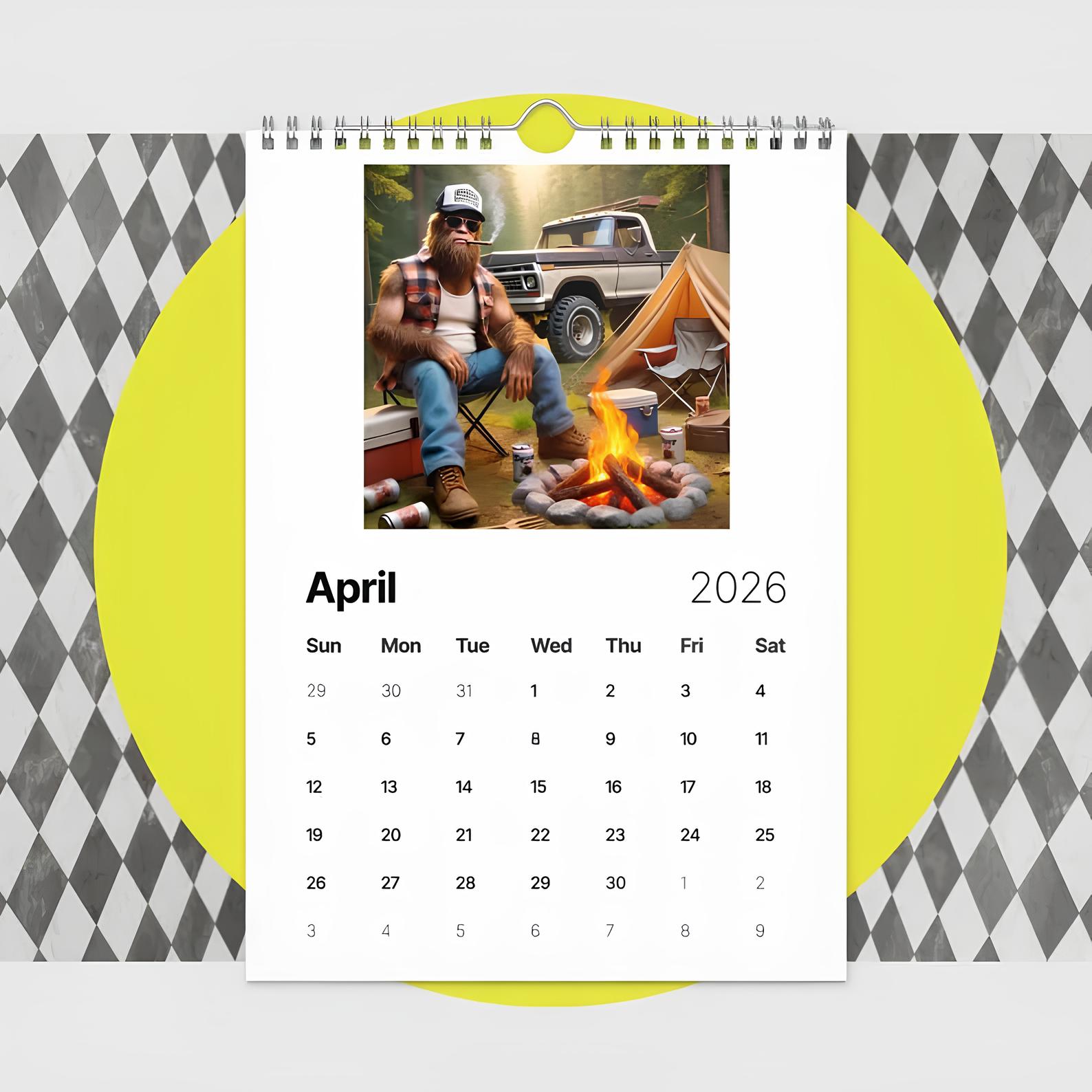 🐵Hillbilly Bigfoot Life 2026 Calendar