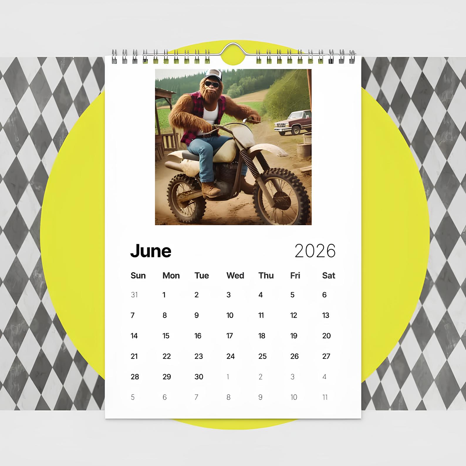 🐵Hillbilly Bigfoot Life 2026 Calendar