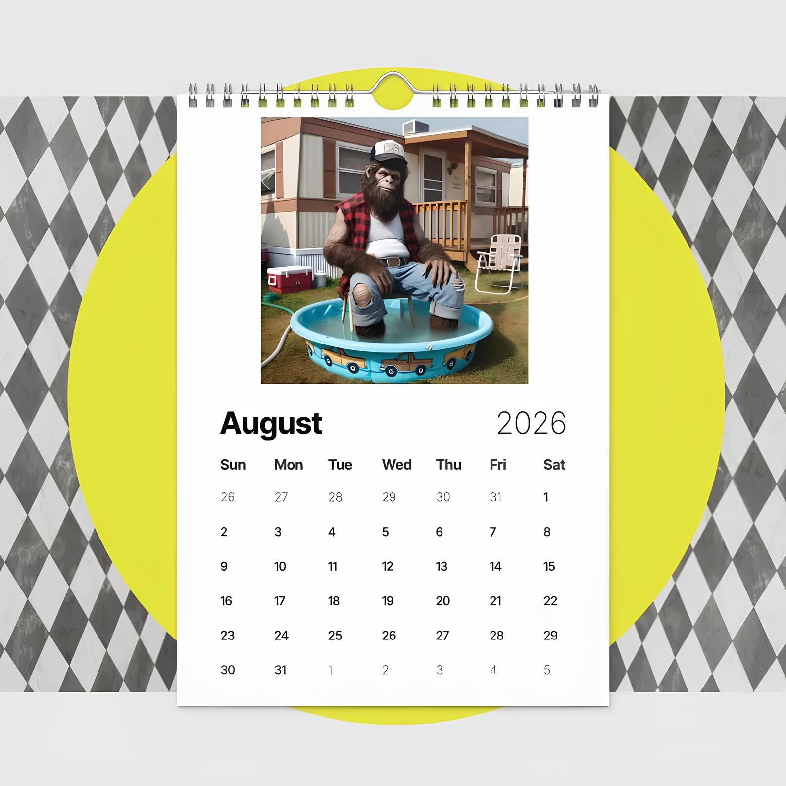 🐵Hillbilly Bigfoot Life 2026 Calendar