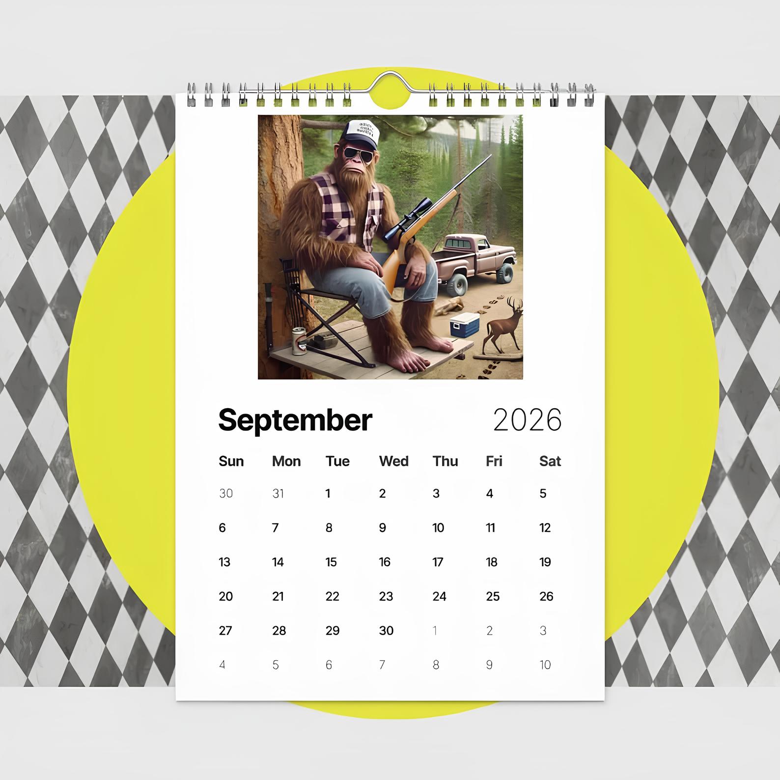 🐵Hillbilly Bigfoot Life 2026 Calendar