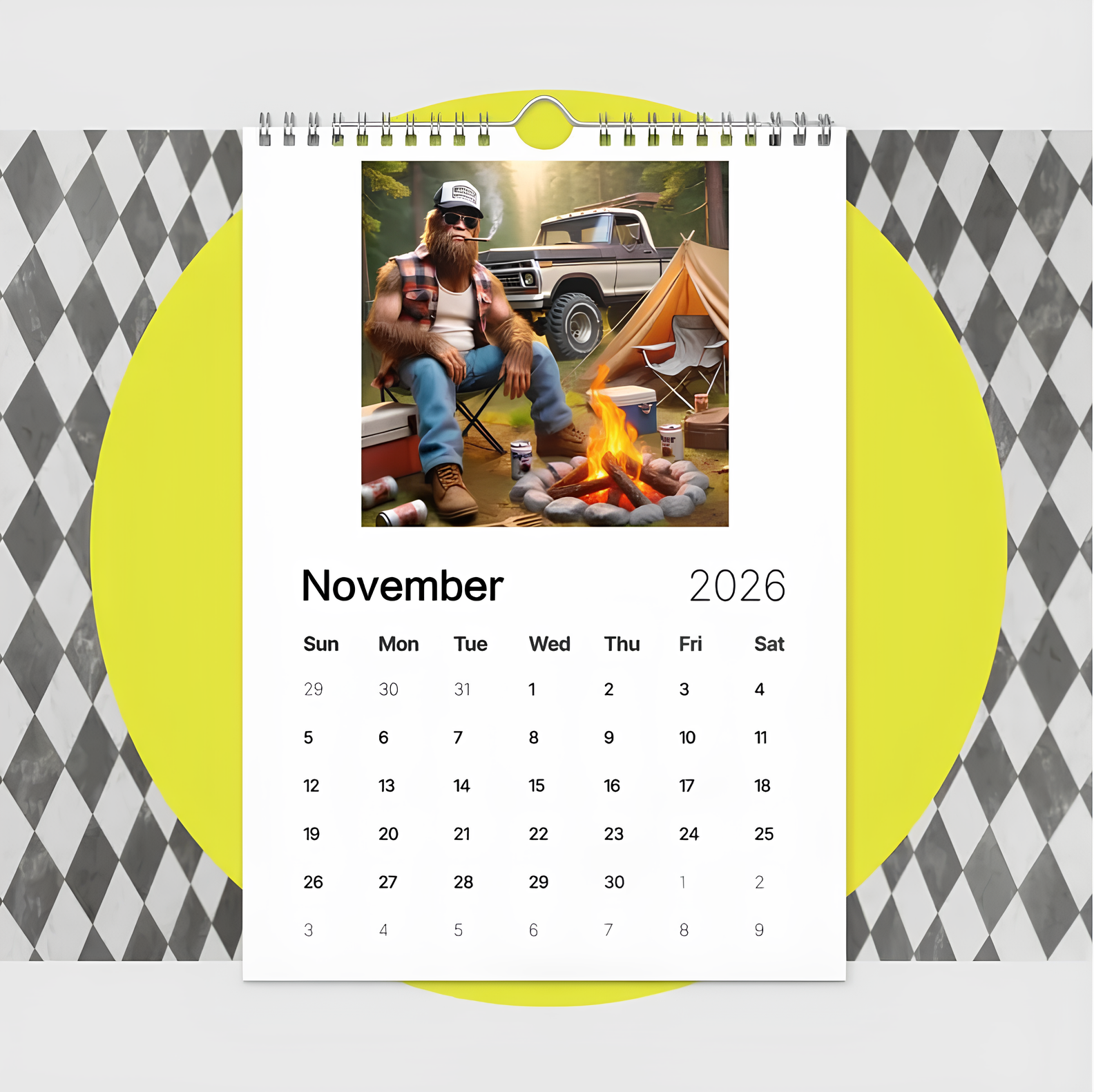 🐵Hillbilly Bigfoot Life 2026 Calendar