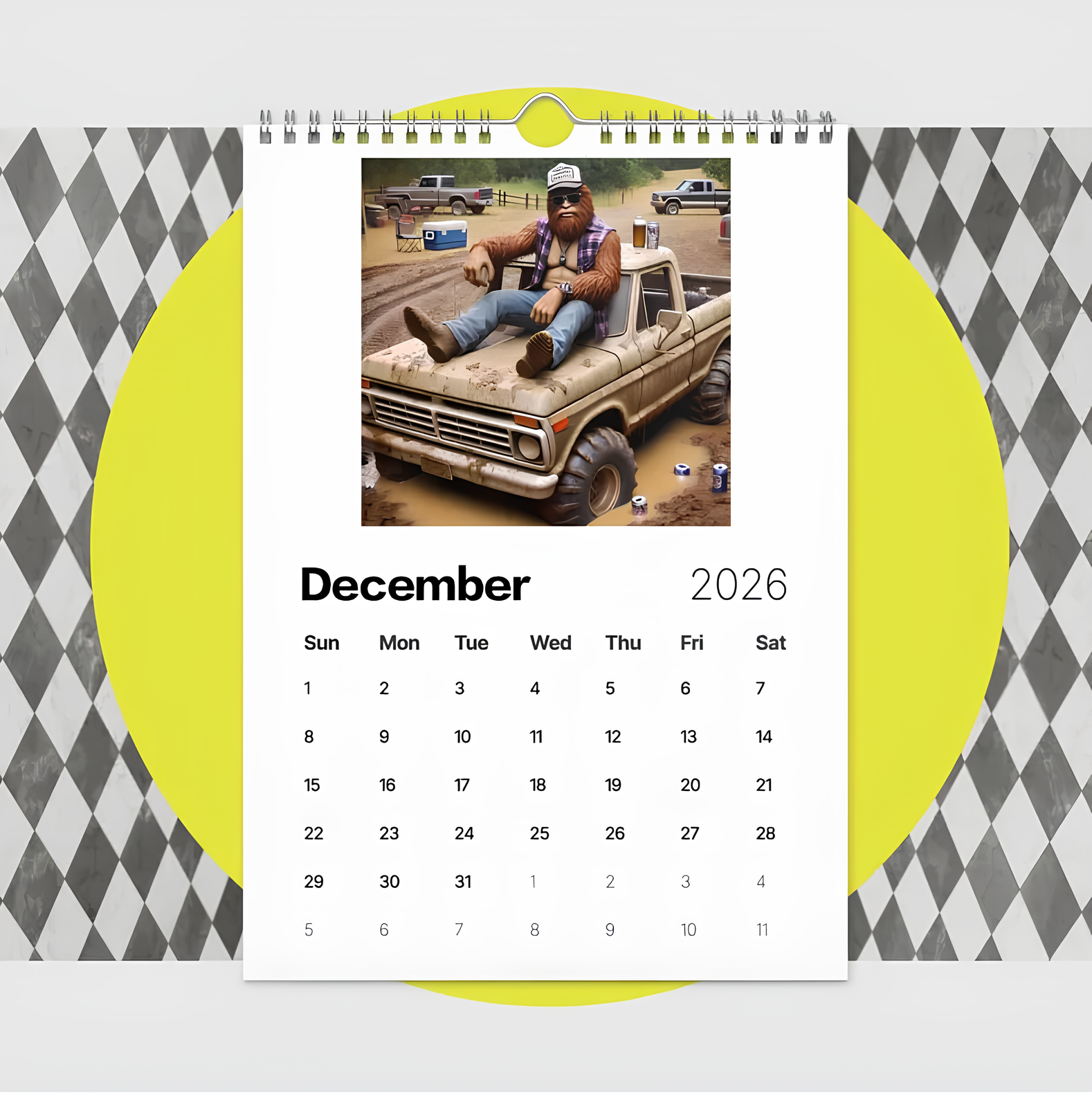 🐵Hillbilly Bigfoot Life 2026 Calendar