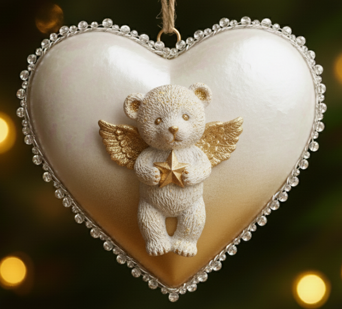Heart Angel Prayer Ornament