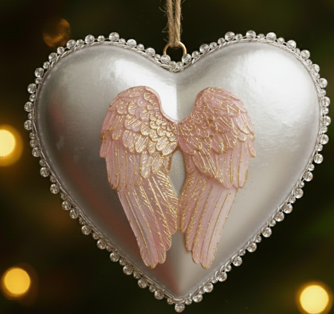 Heart Angel Prayer Ornament
