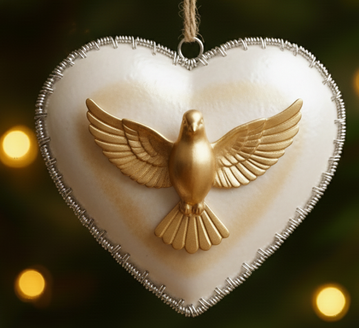 Heart Angel Prayer Ornament