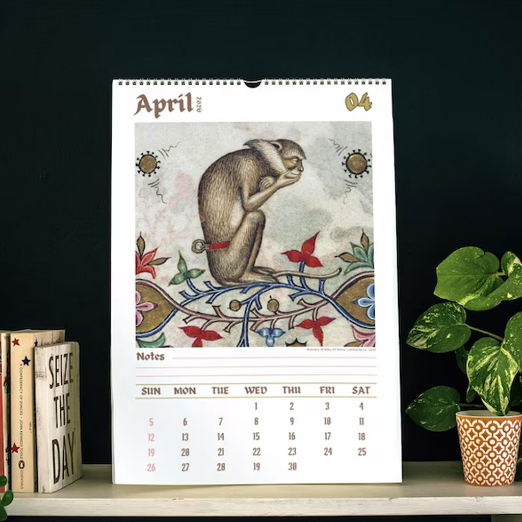​​Ugly Medieval Animals 2026 Wall Calendar