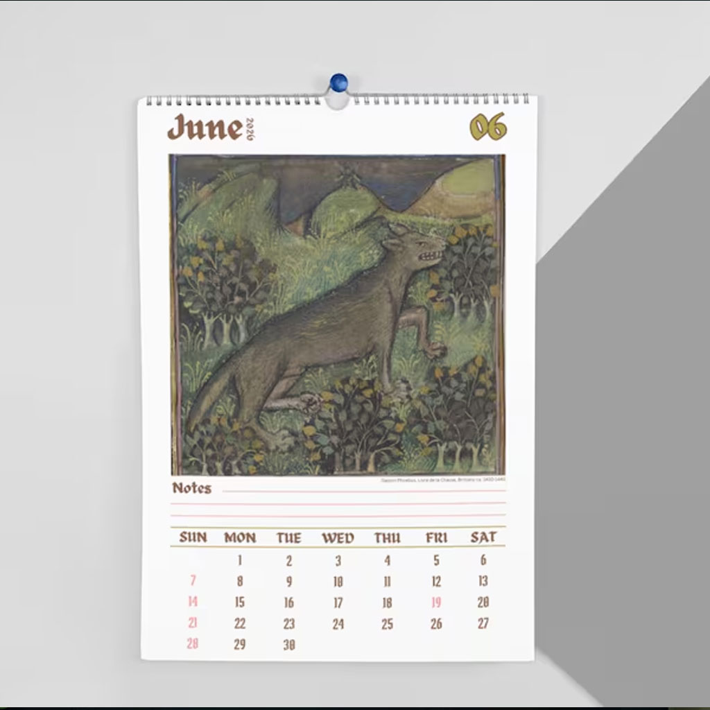 ​​Ugly Medieval Animals 2026 Wall Calendar