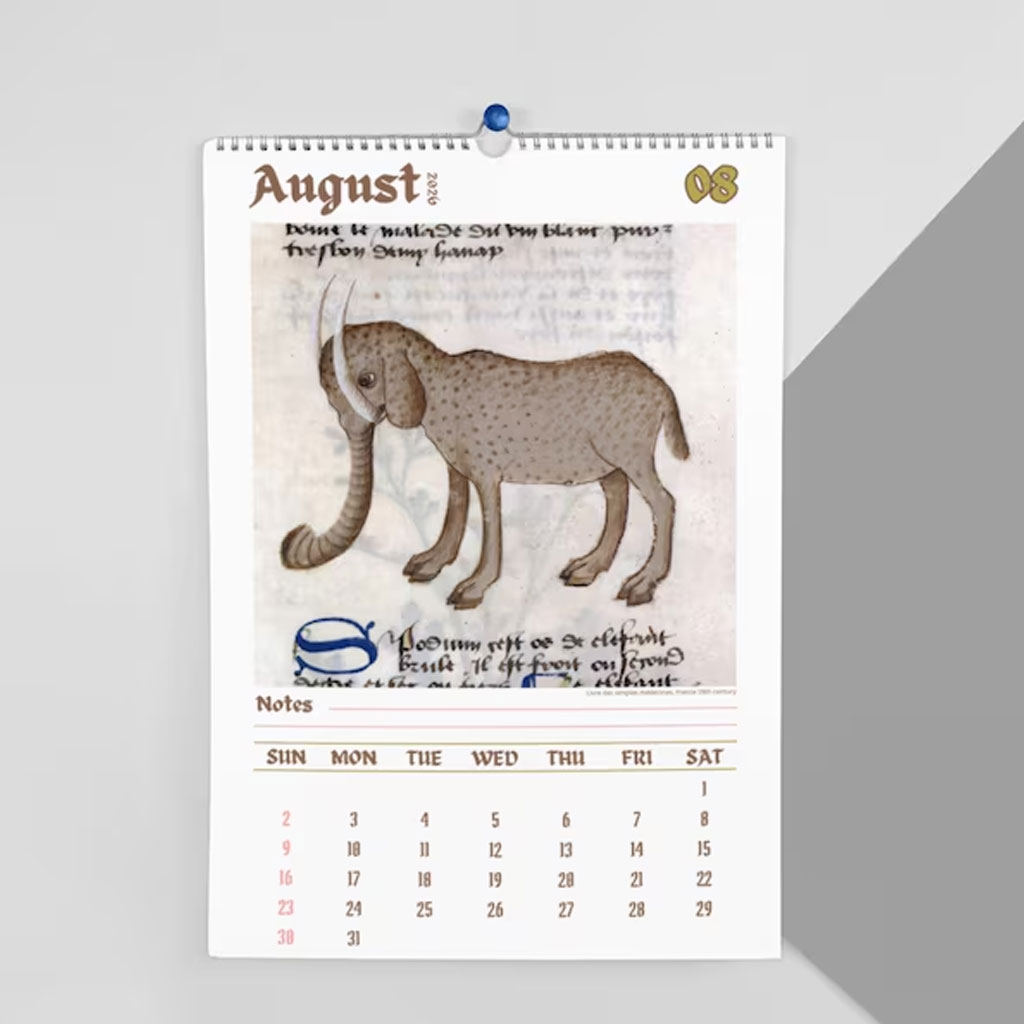 ​​Ugly Medieval Animals 2026 Wall Calendar