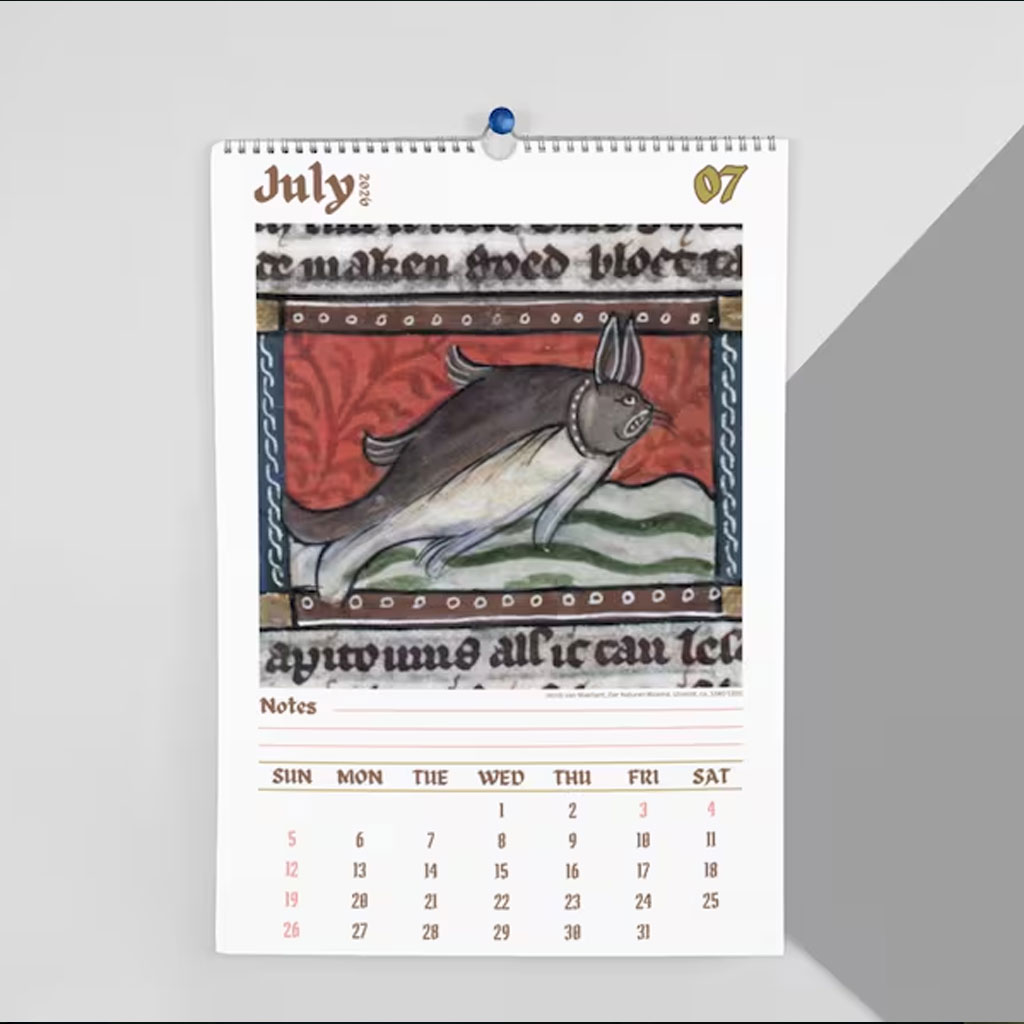 ​​Ugly Medieval Animals 2026 Wall Calendar