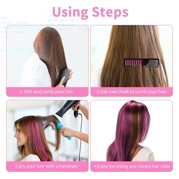 🎁Limited Time 49% OFF🔥Washable Instant Hair Color Comb – Vibrant, Safe & Easy Styling