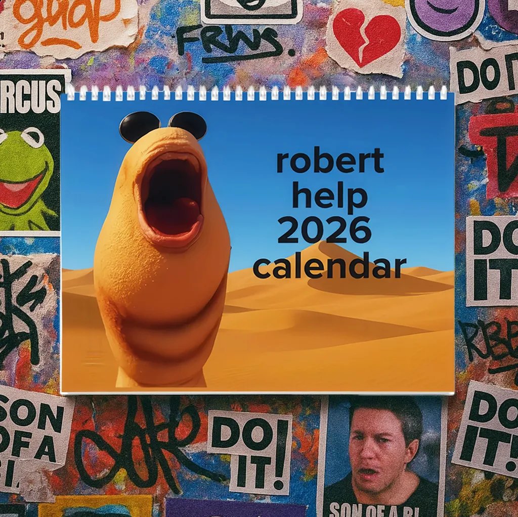 Marcus the Worm 2026 Wall Calendar, Funny VR Chat Meme Gift, Holiday Planner