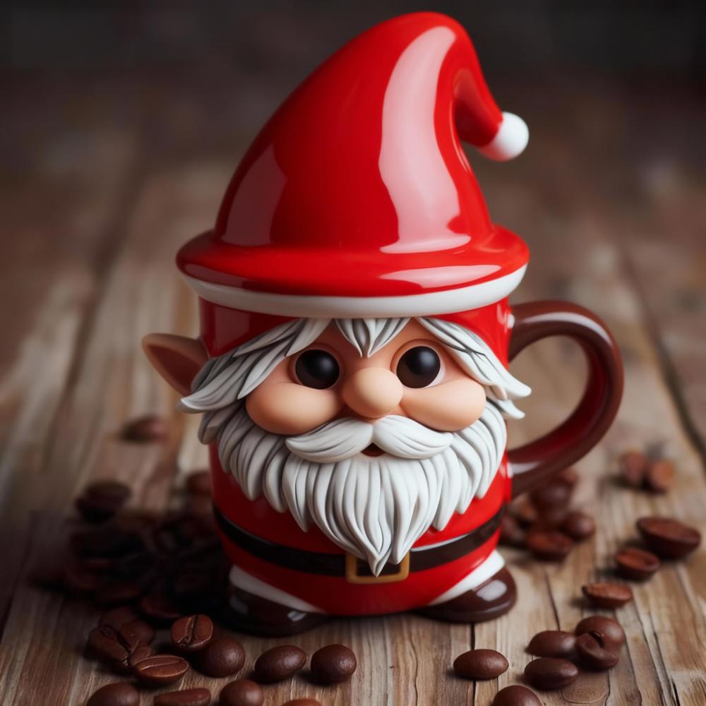 Santa & Coffee Gnome Mug Set