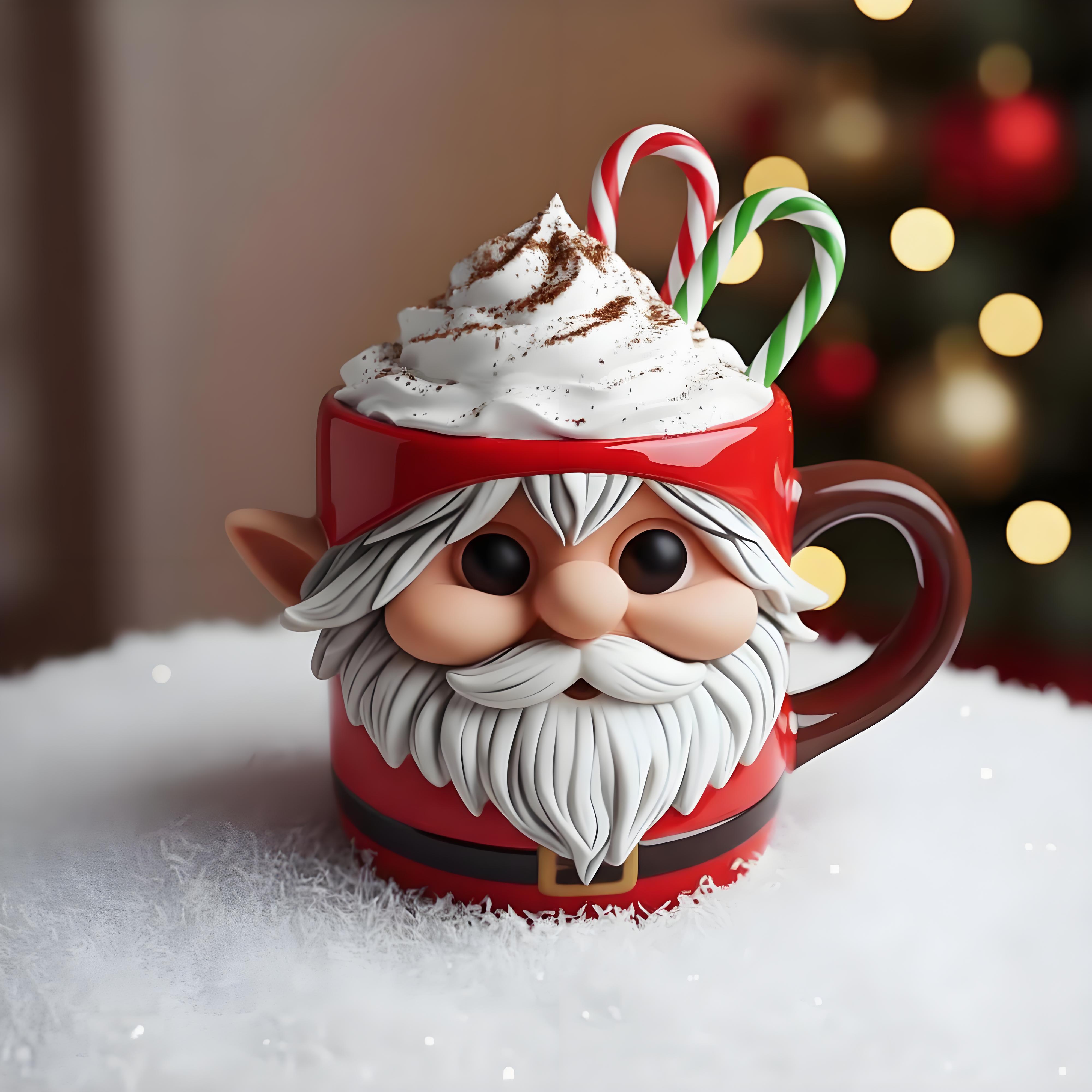 Santa & Coffee Gnome Mug Set