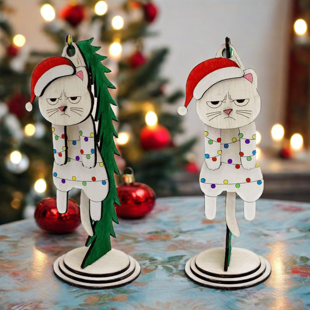 🎄🎅Charming Wooden Christmas Swinger Decor - Holiday Fun