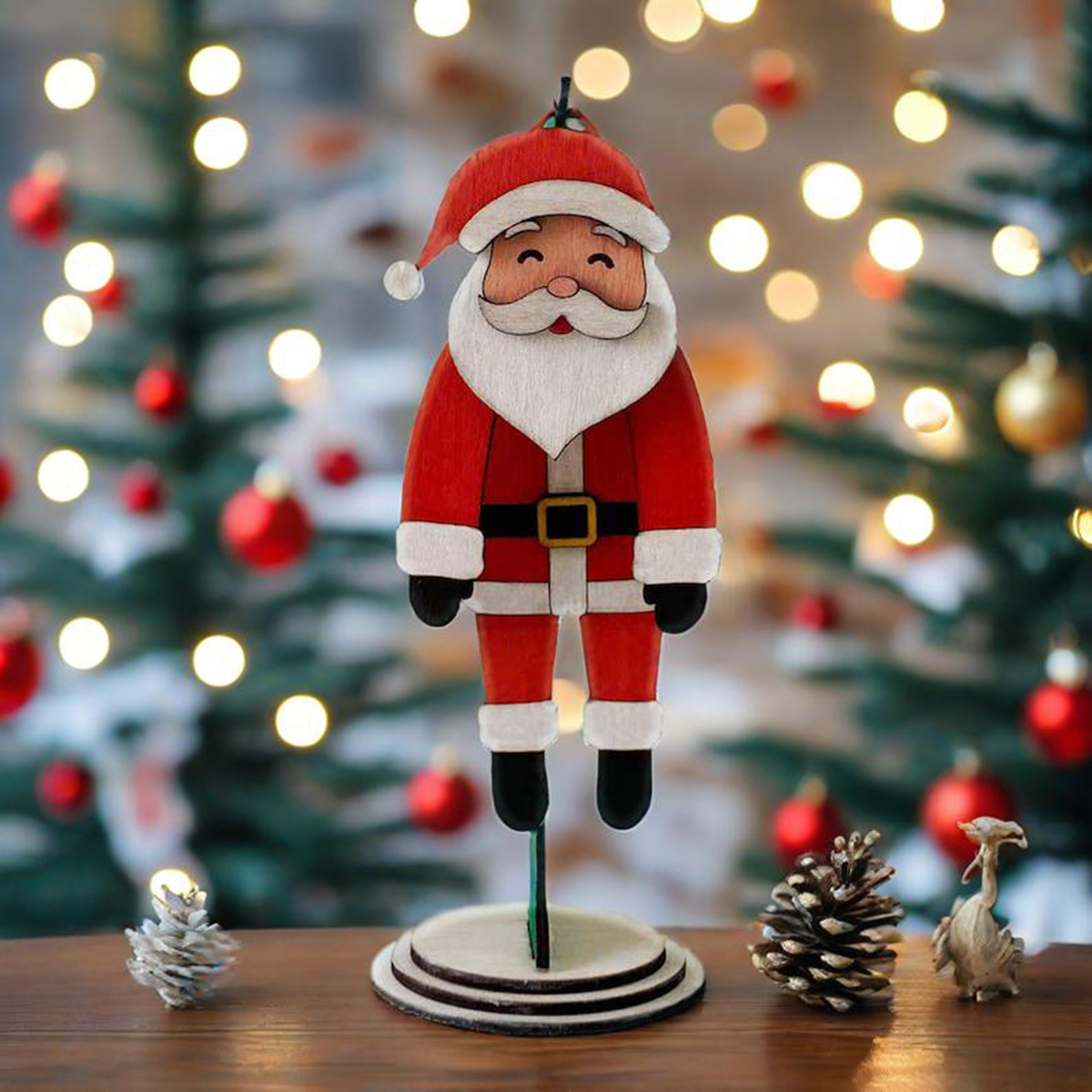 🎄🎅Charming Wooden Christmas Swinger Decor - Holiday Fun