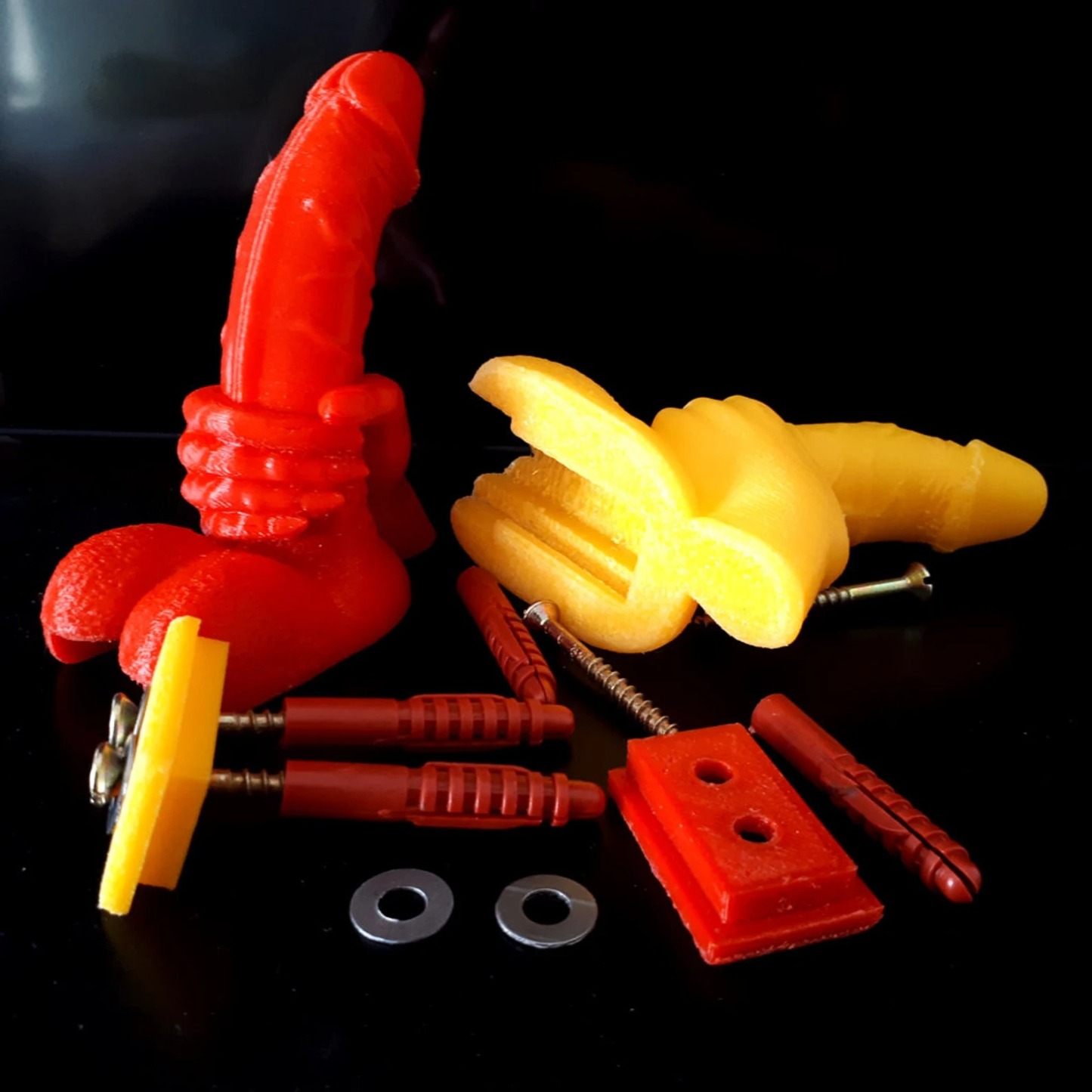 3D Printed Dicky Wall Hanger: Gag Gift House Decor