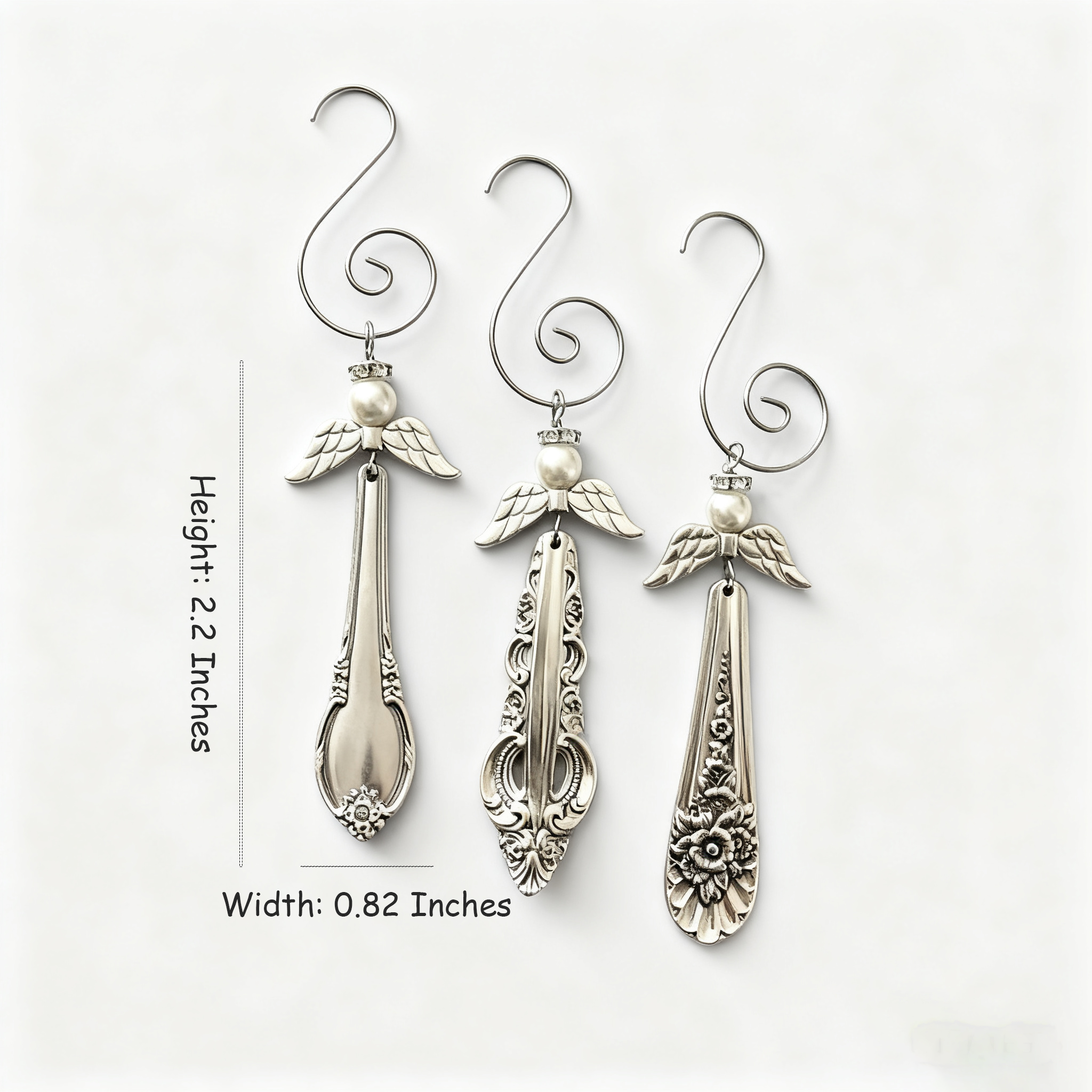 🌟 Vintage Silverware Angel Christmas Ornament🏡