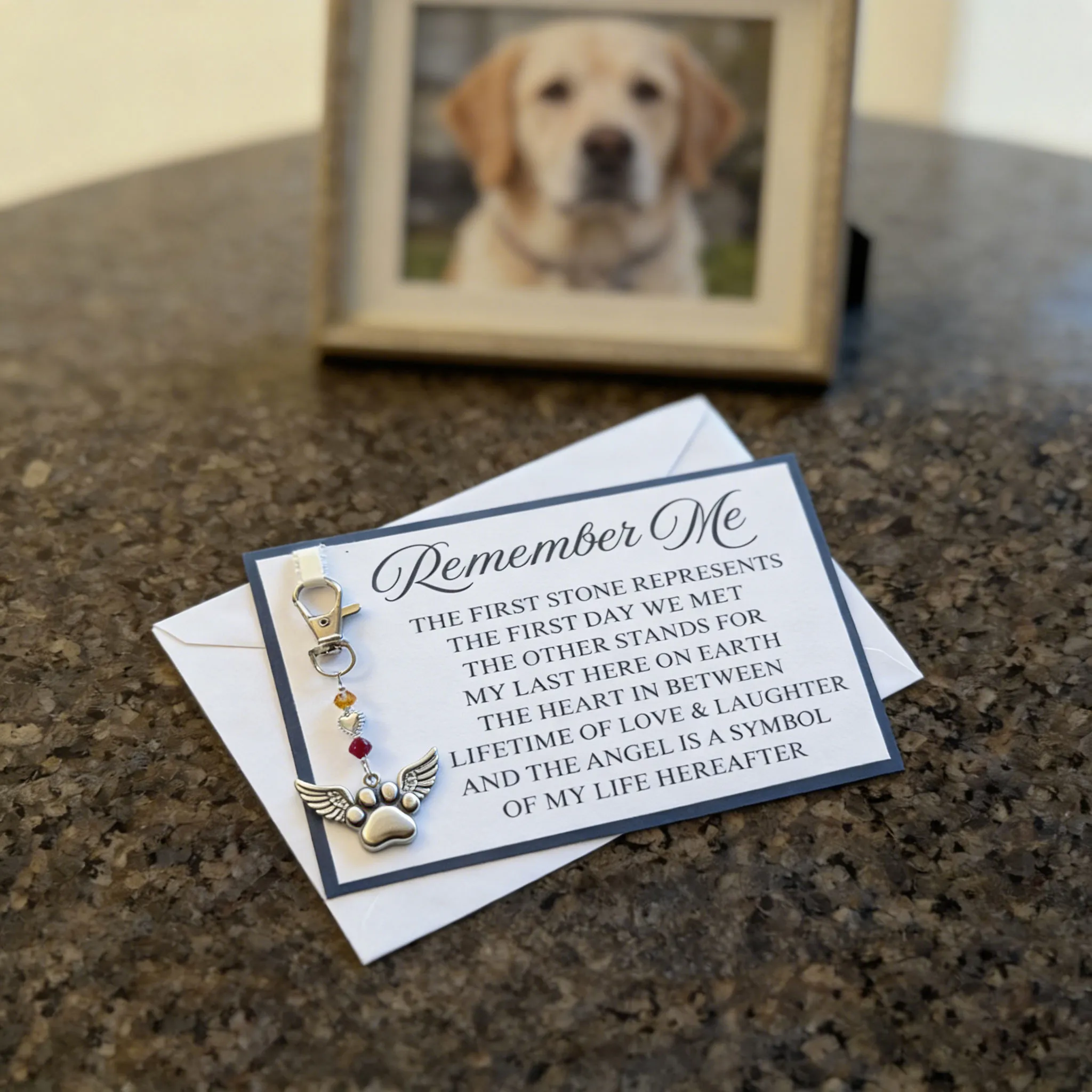 🐾💖Remember Me Paw Charm Keychain