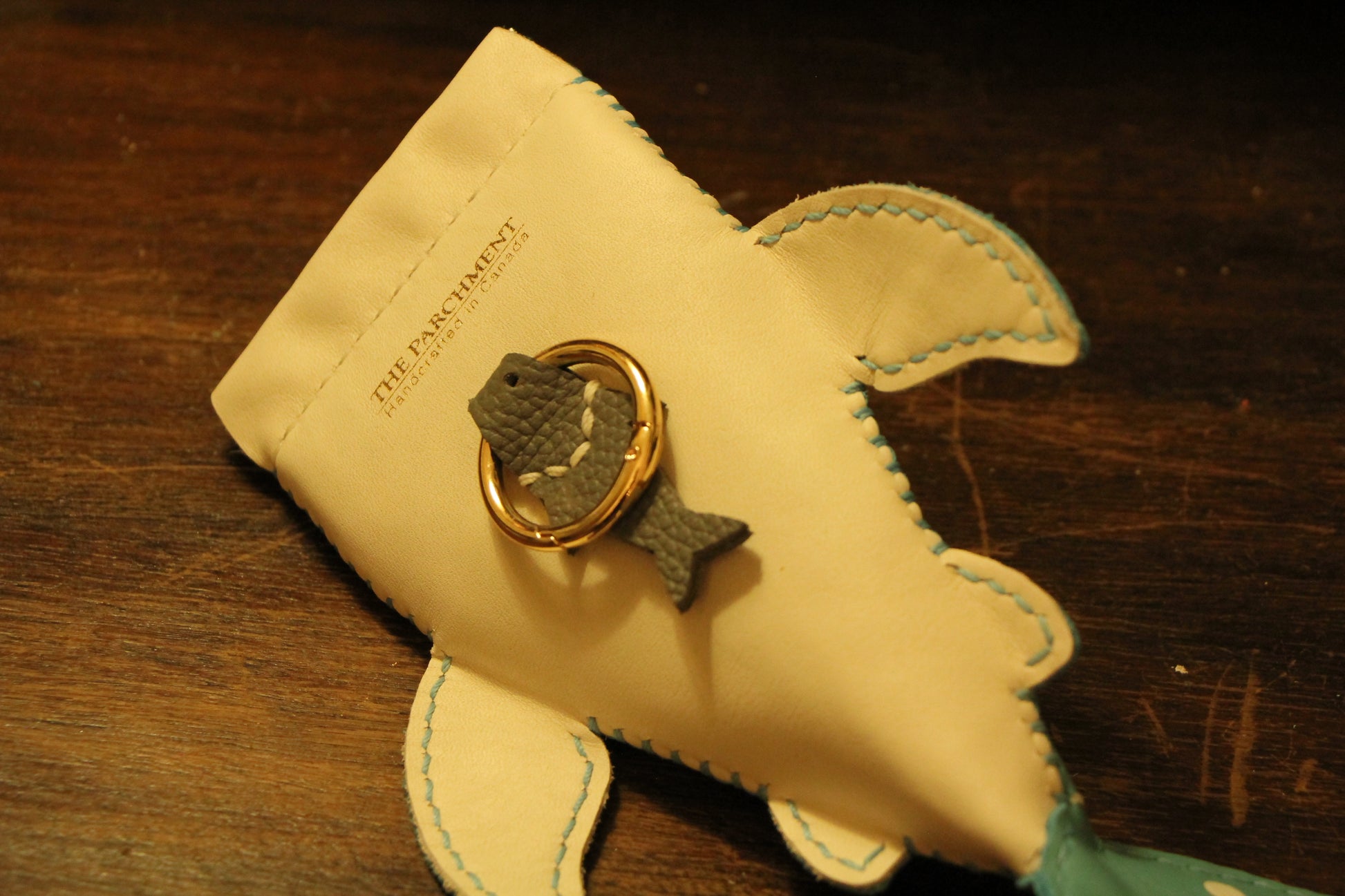 Handmade Leather Whale Shark Key Pouch