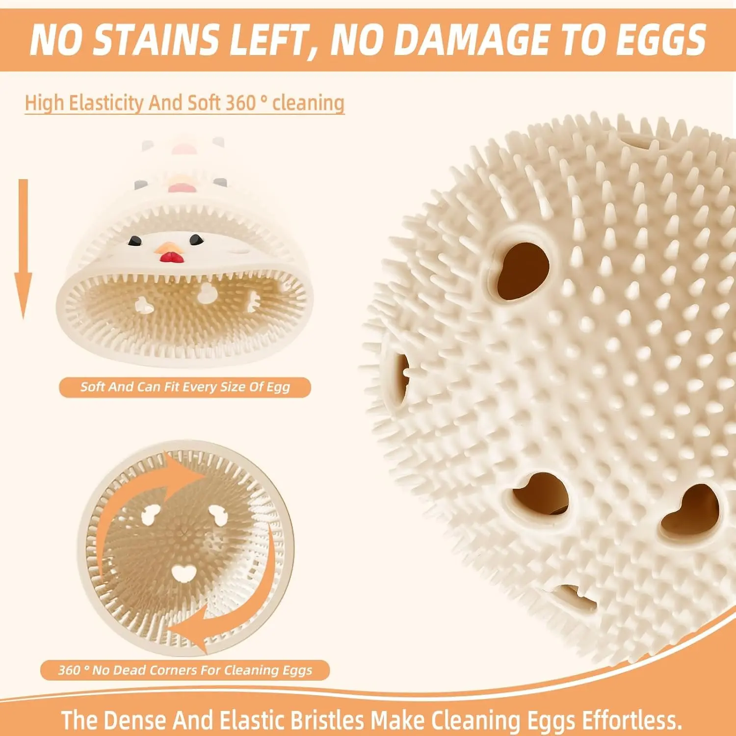 🐔 Cute Chicken Egg Scrubber