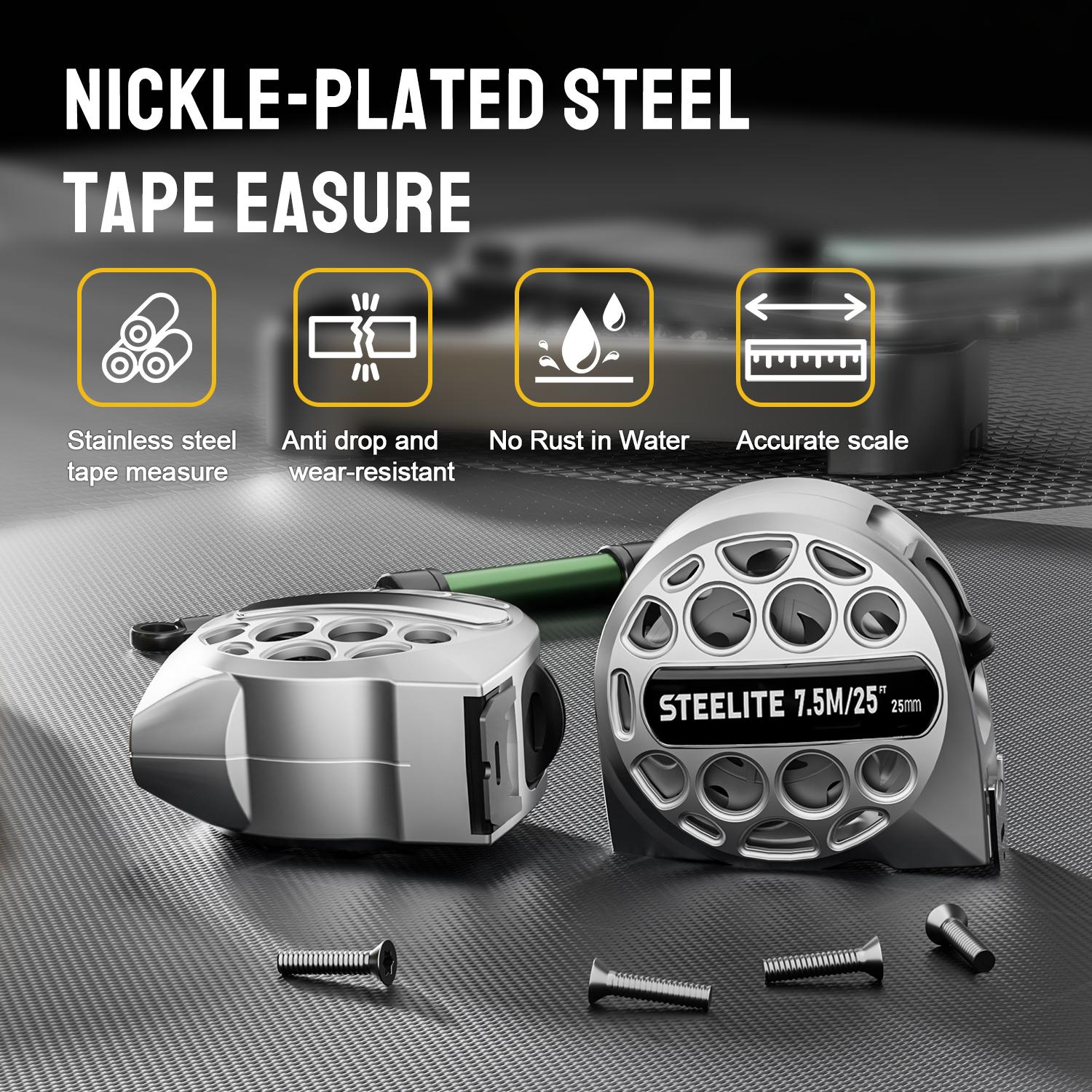 Stainless Steel Anti-corrosion Retractable Metric Ruler