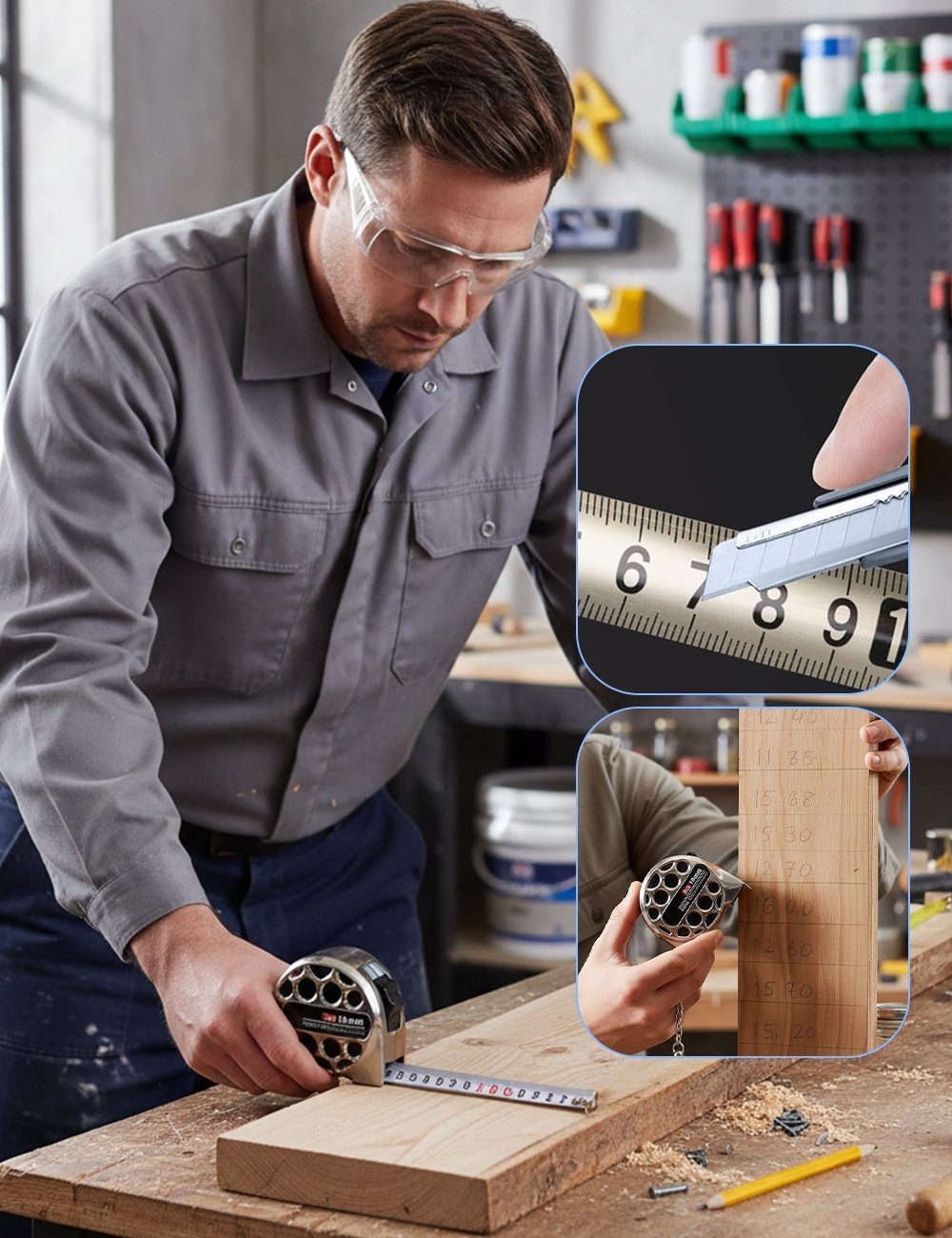 Stainless Steel Anti-corrosion Retractable Metric Ruler