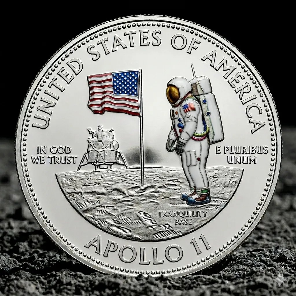🔥Hot Sale🔥Apollo 11 & Artemis II Commemorative Silver Coin