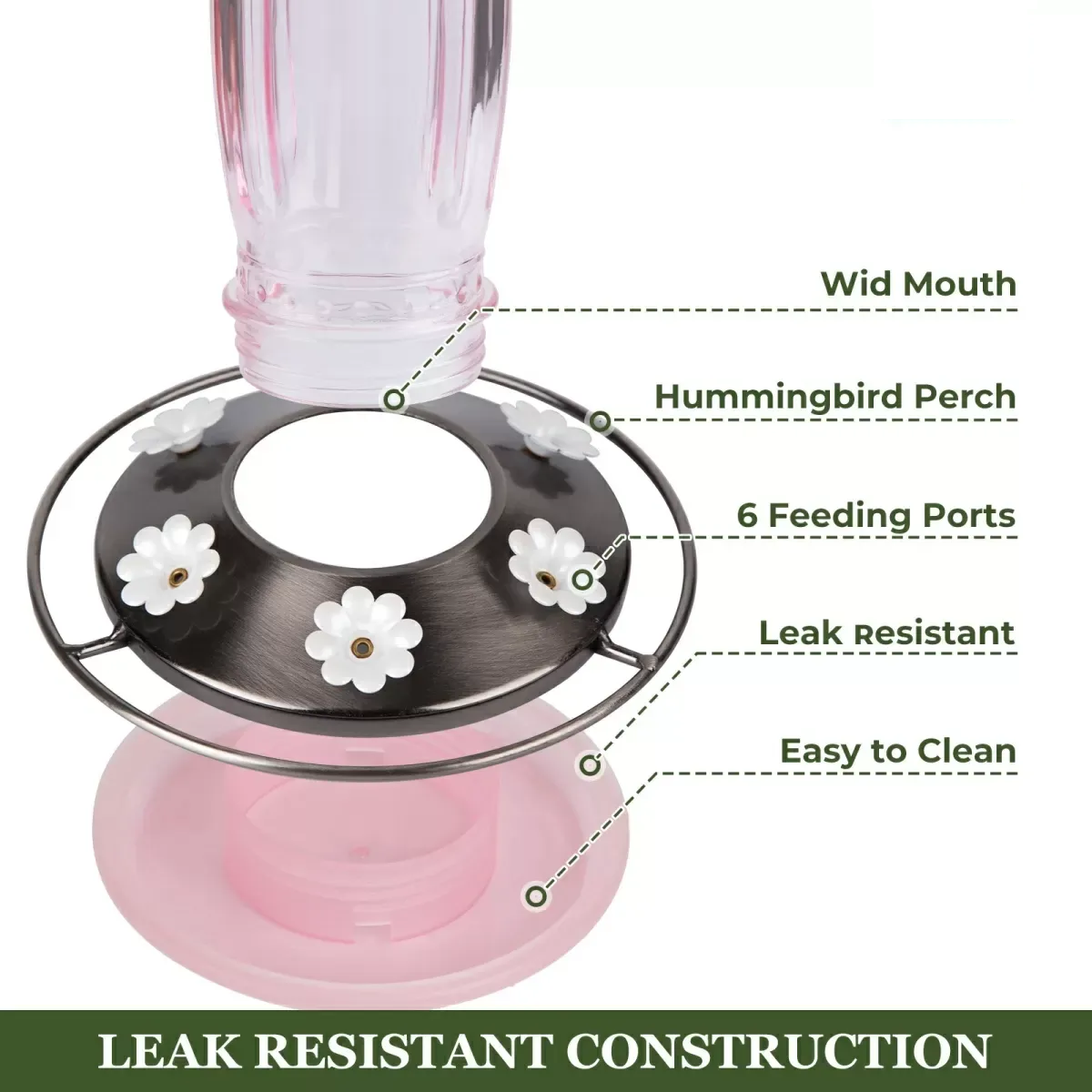 🐦 Hummingbird Glass Nectar Feeder