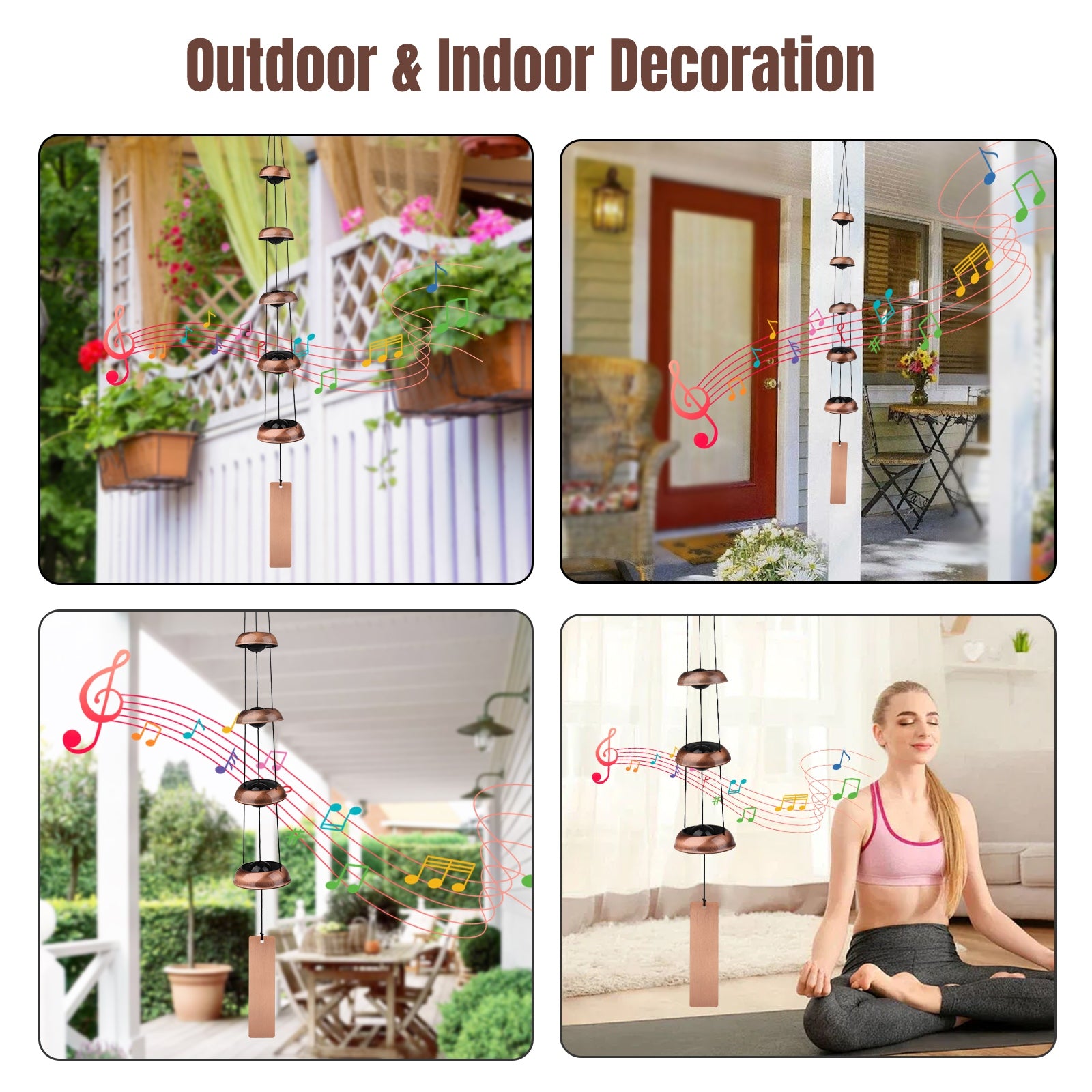 🎐5-Tier Pagoda Wind Chime | Vintage Bronze Soothing Melody for Patio & Garden