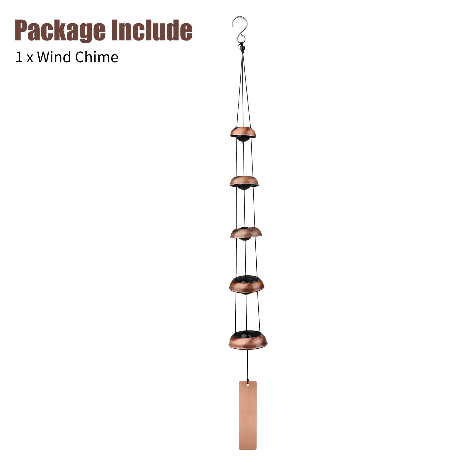 🎐5-Tier Pagoda Wind Chime | Vintage Bronze Soothing Melody for Patio & Garden