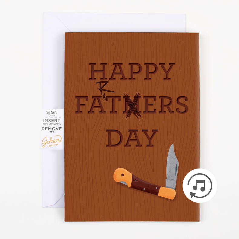 🔥Endless Farting Father's Day Card 👨‍👦🔊 - Joker Greeting Prank Card (Sequin + Sound)