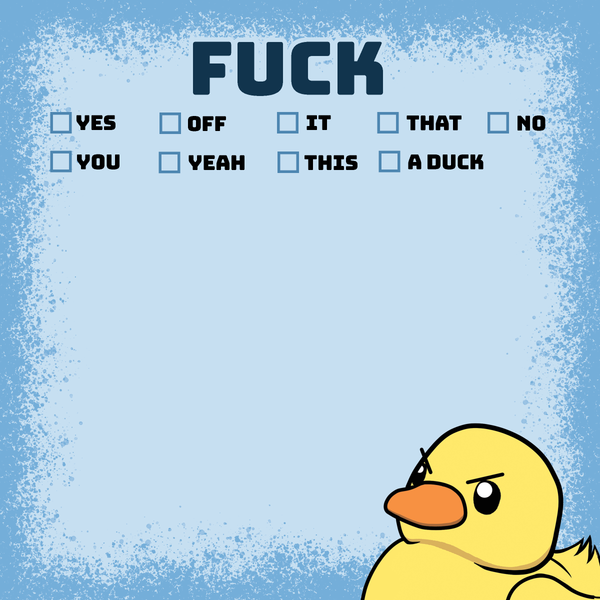 🤣Funny Sassy Duck Sticky Notes🤣