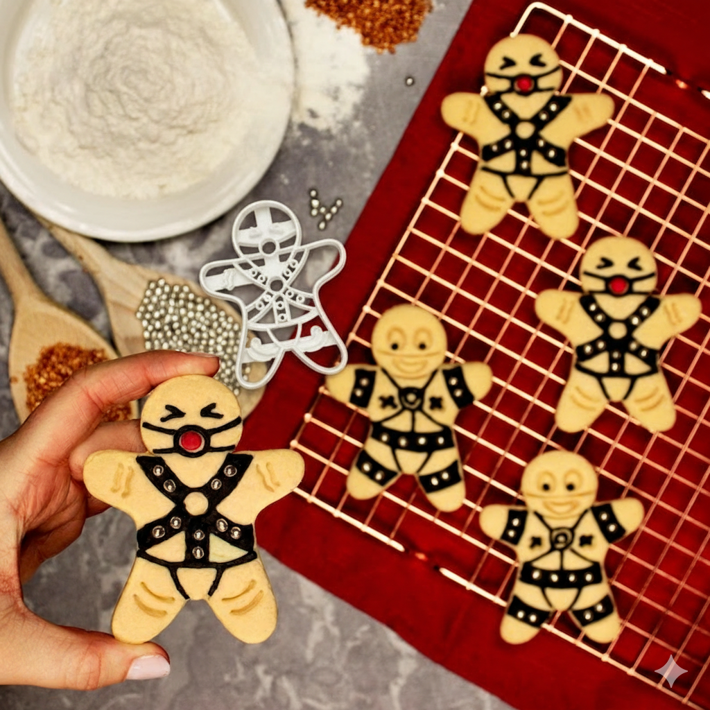 😍BDSM Submissive Gingerbread Cookie Cutters💋 - Spice Up Your Baking! 😂