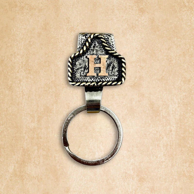 Vintage Letter Keychain
