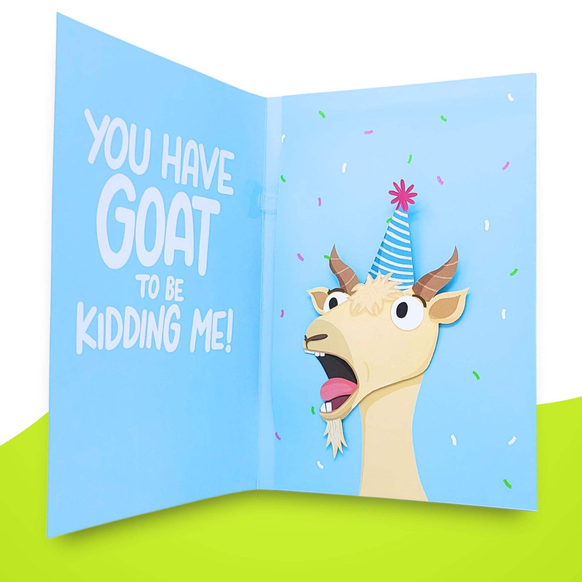 Screaming Goat Birthday Card