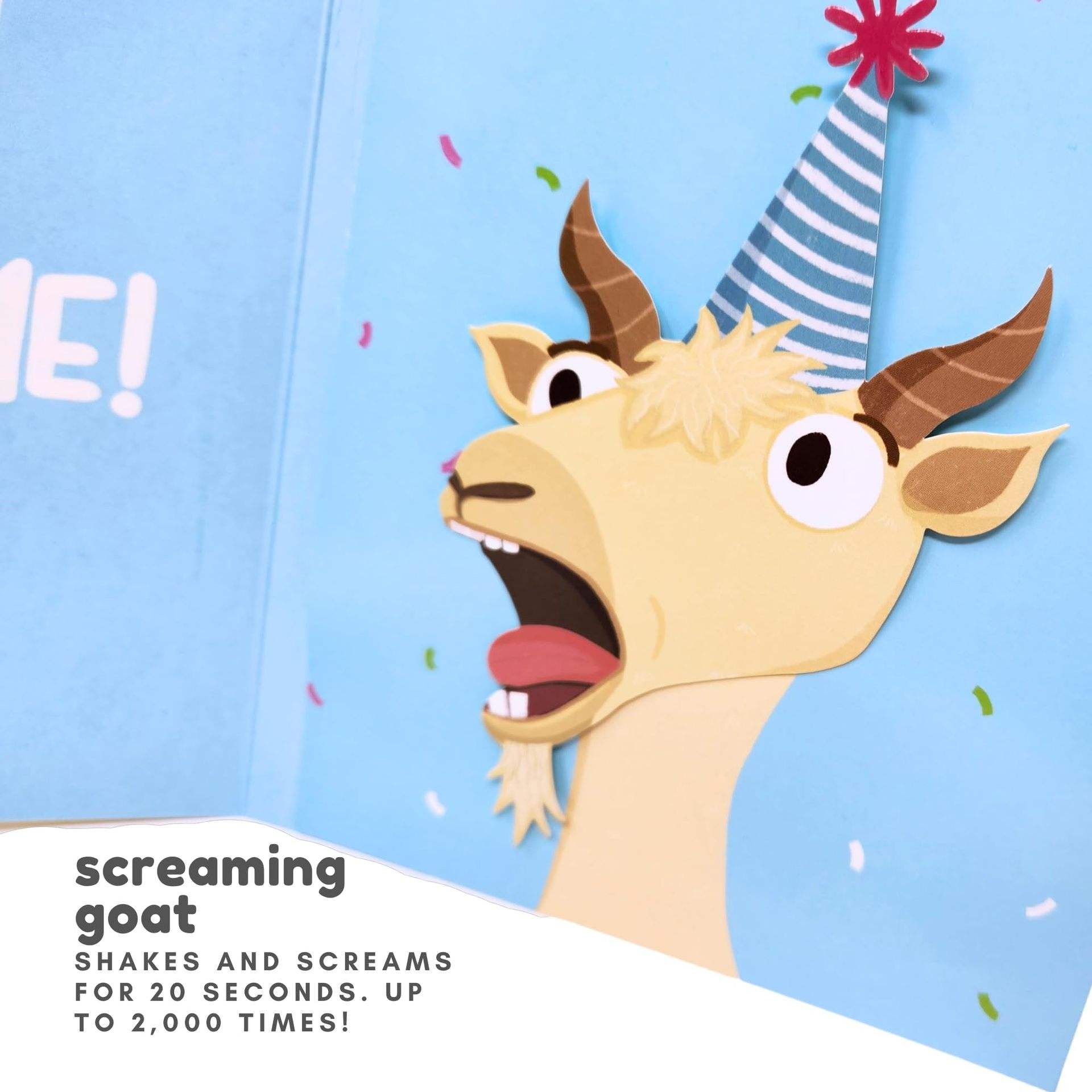 Screaming Goat Birthday Card