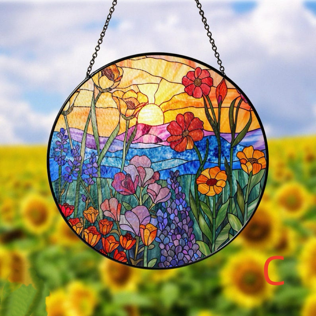 🔥🔥LAST DAY BIG SALE--Acrylic Beach Sunset Suncatcher Ornament