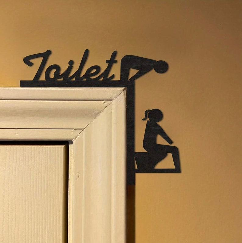 Funny Toilet Door Frame Decoration