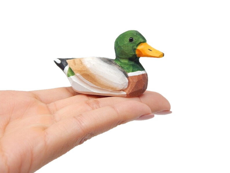 ✨Handmade Wooden Animal Figurine,Art Miniature Wood Carving Decor Small Animal