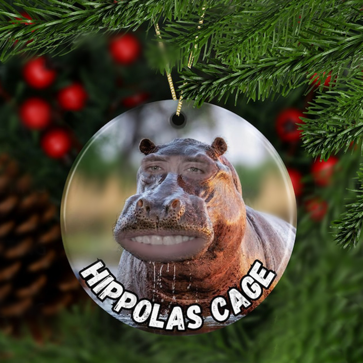 🎄Funny Hippolas Christmas Ornament 