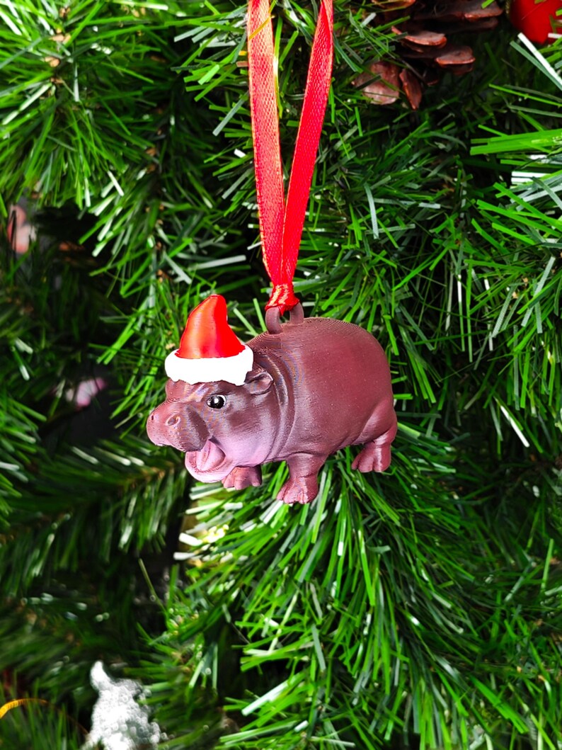 Moo Deng Ornaments, Cute Moo Deng 3D Hippo Ornaments