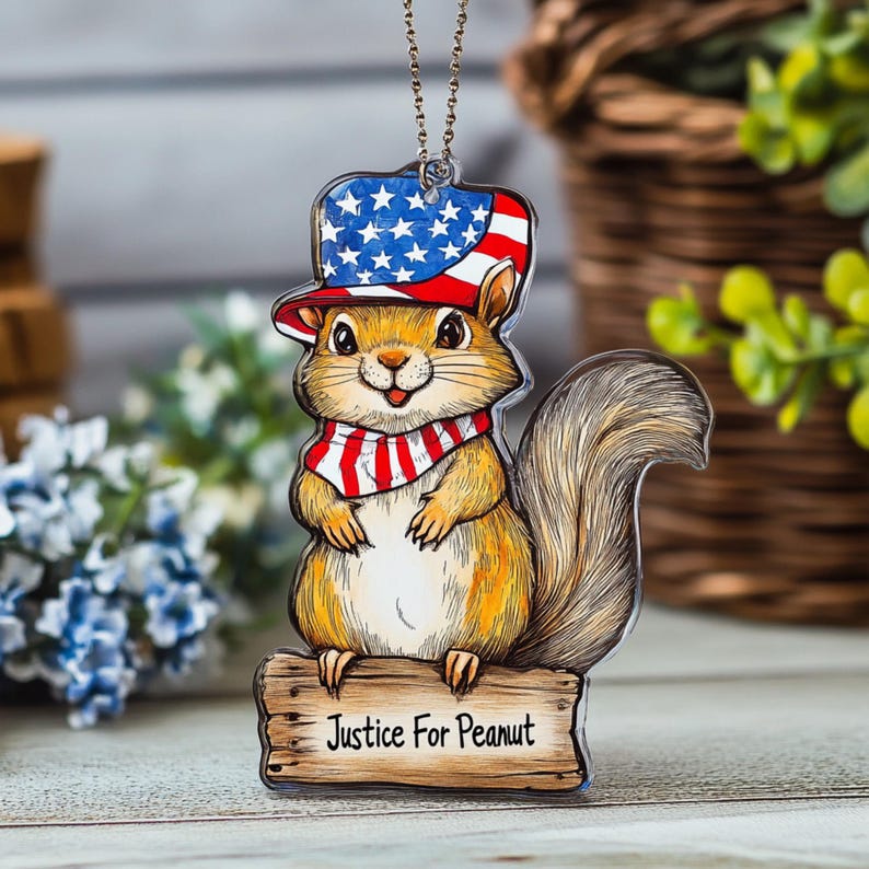 Justice for Peanut Acrylic Suncatcher