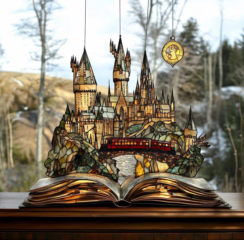 Magical Castle Bookish Wall Art Hanging Decor