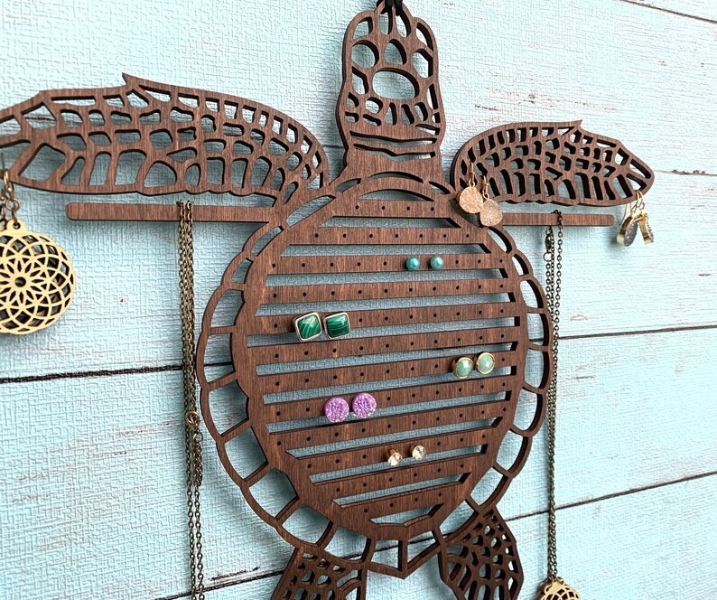 Sea Turtle Stud Jewelry Organizer